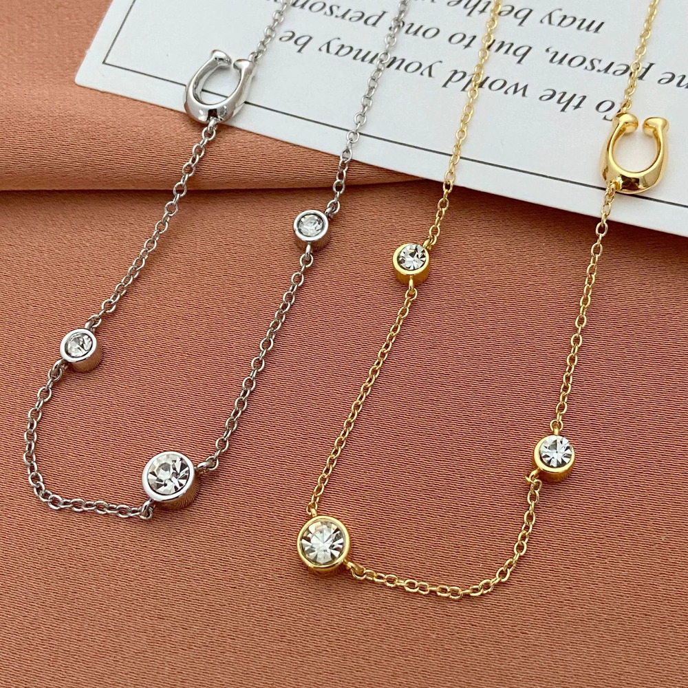 Tory Burch Geometric Round Rhinestone Letter Multi Pendant Metal Necklace